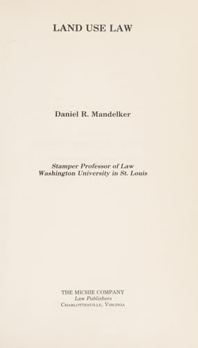 Cover image for Land use law