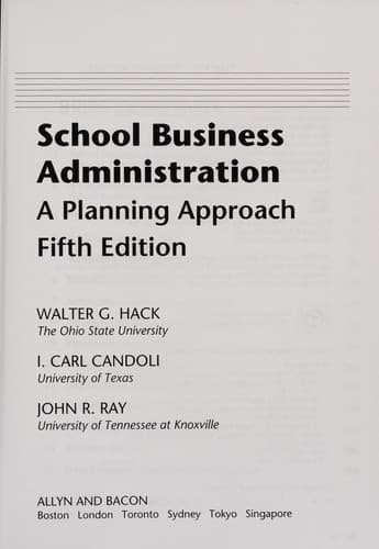 Cover image for School business administration