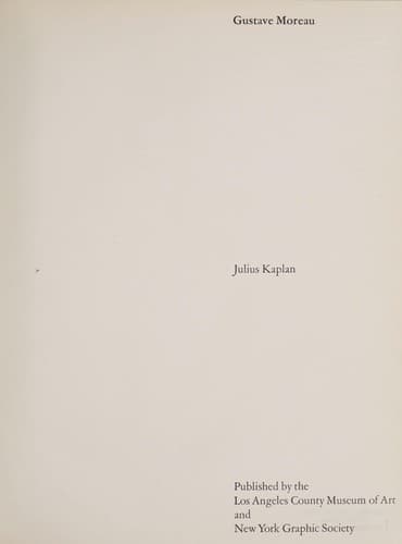 Cover image for Gustave Moreau