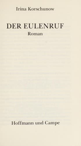 Cover image for Der Eulenruf.