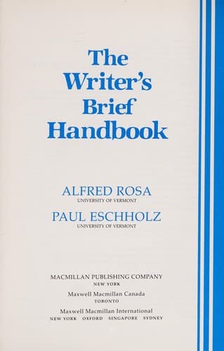 Cover image for The writer's brief handbook