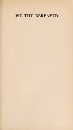 Cover image for We the bereaved
