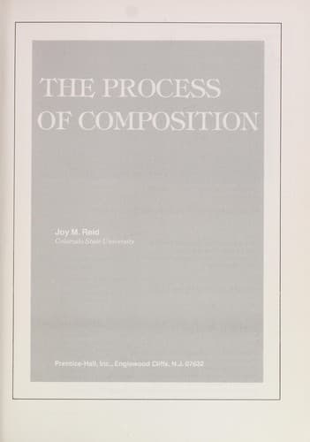 Cover image for The process of composition