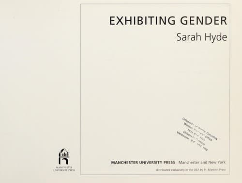 Cover image for Exhibiting gender