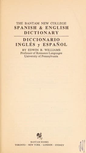 Cover image for Bantam New College Spanish/English Dictionary
