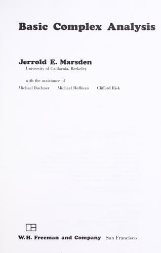 Cover image for Basic complex analysis
