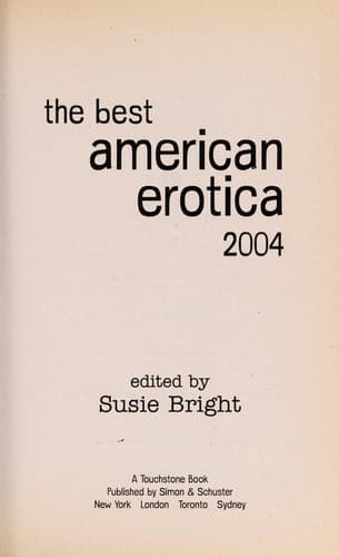 Cover image for The best American erotica 2004