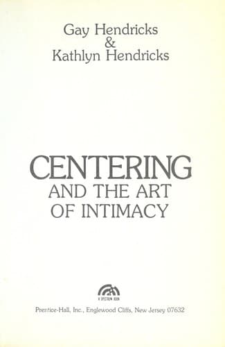 Cover image for Centering and the art of intimacy
