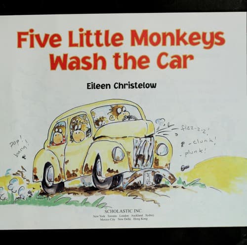 Cover image for Five little monkeys wash the car