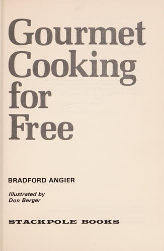 Cover image for Gourmet cooking for free.