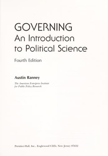 Cover image for Governing