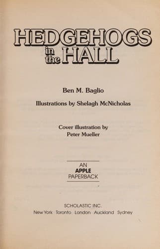 Cover image for Hedgehogs in the hall