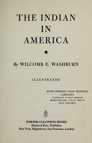 Cover image for The Indian in America