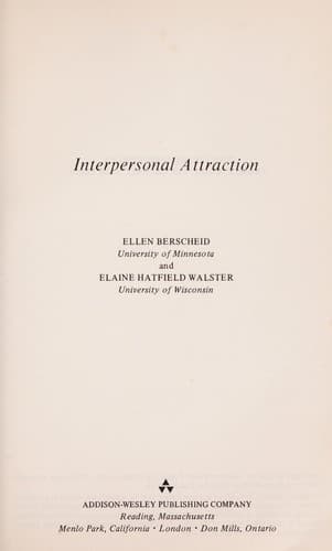 Cover image for Interpersonal attraction