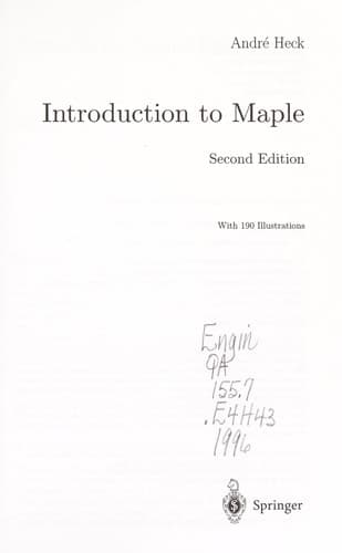 Cover image for Introduction to Maple