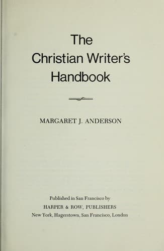 Cover image for The Christian writer's handbook