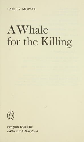 Cover image for A whale for the killing.