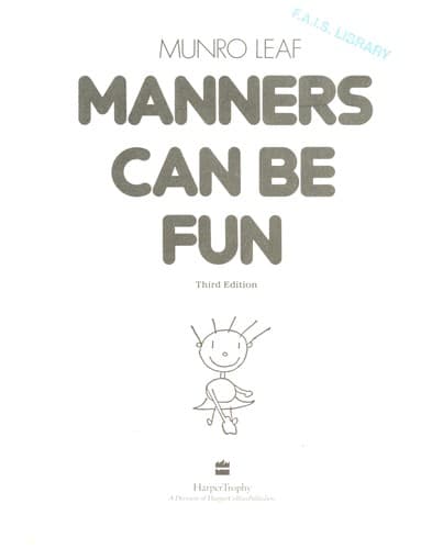 Cover image for Manners can be fun