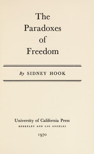 Cover image for The  paradoxes of freedom.