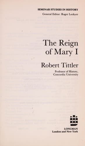 Cover image for The reign of Mary I
