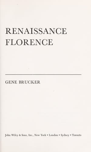 Cover image for Renaissance Florence