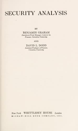 Cover image for Security Analysis