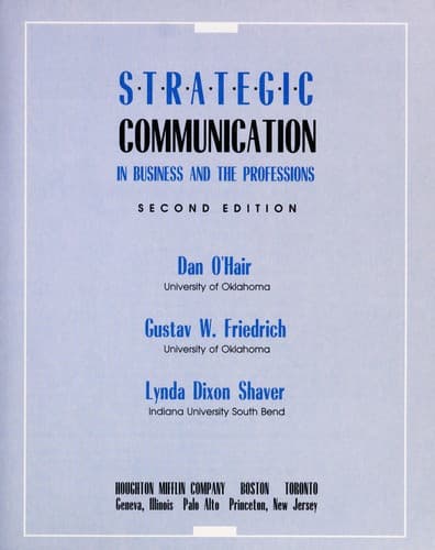 Cover image for Strategic communication in business and the professions