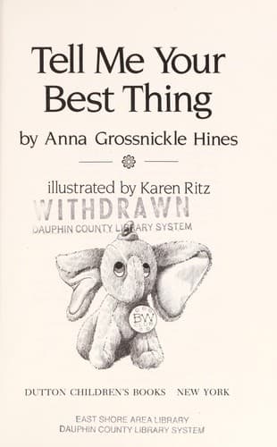 Cover image for Tell me your best thing