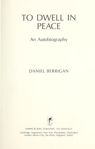 Cover image for To dwell in peace