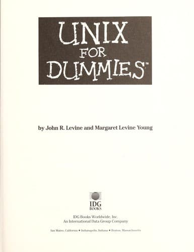 Cover image for UNIX for dummies