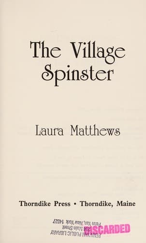 Cover image for The village spinster