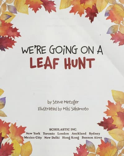 Cover image for We're Going on a Leaf Hunt