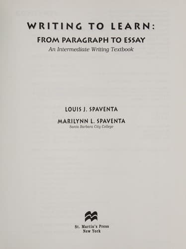 Cover image for Writing to learn