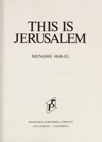 Cover image for This is Jerusalem