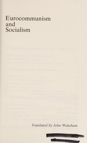 Cover image for Eurocommunism and socialism