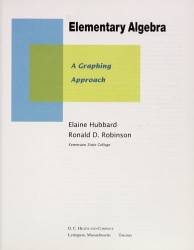 Cover image for Elementary algebra