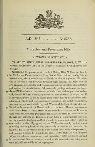Specification of William Newton