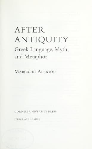 Cover image for After antiquity