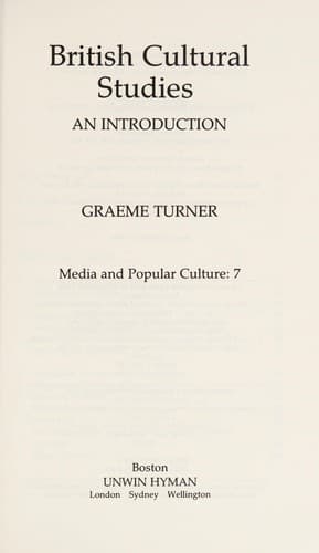 Cover image for British cultural studies