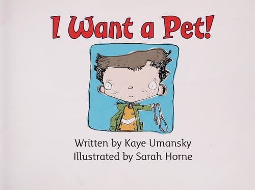 Cover image for I want a pet!