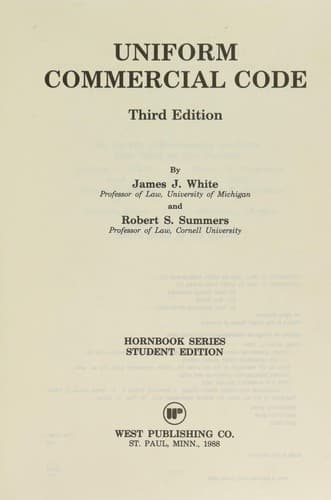 Cover image for Uniform commercial code