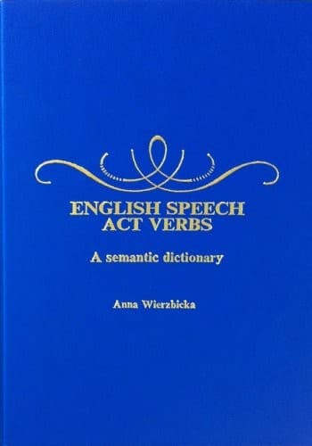 Cover image for English speech act verbs