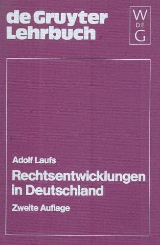 Cover image for Rechtsentwicklungen in Deutschland