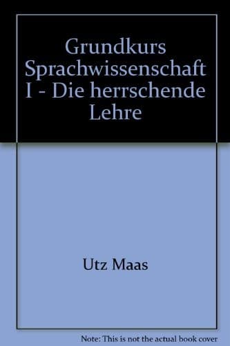 Cover image for Grundkurs Sprachwissenschaft.