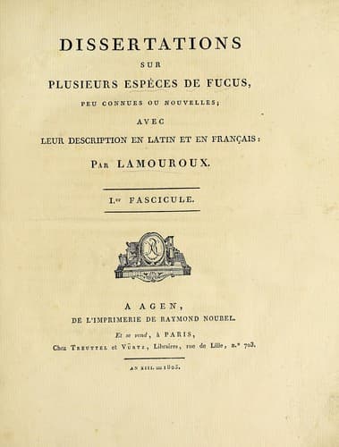 Dissertations sur plusieurs espèces de Fucus