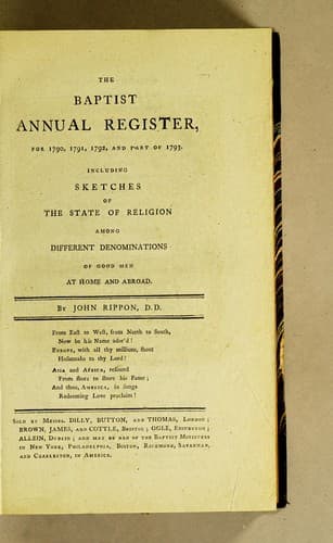The Baptist annual register