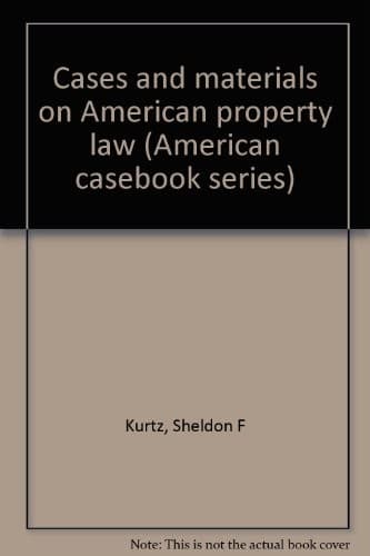 Cover image for Cases and materials on American property law