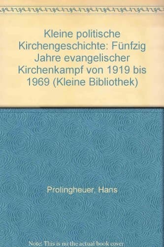 Kleine politische Kirchengeschichte