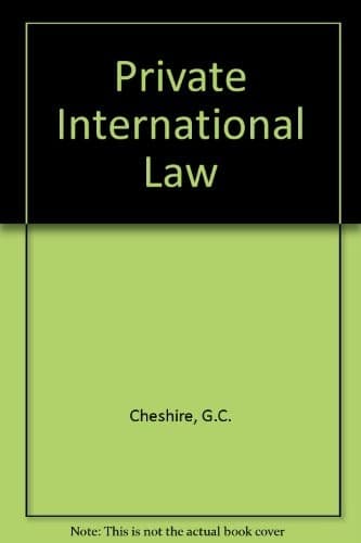 Cover image for Cheshire and North's private international law