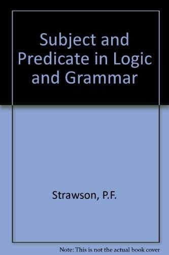 Cover image for Subject and predicate in logic and grammar